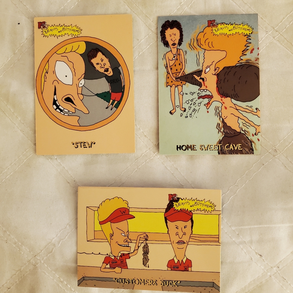 Vintage Beavis and Butthead cards